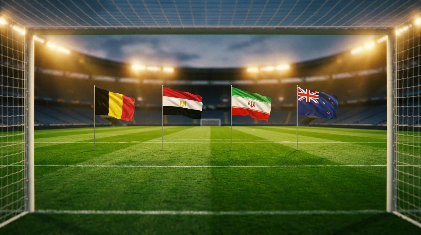 Groep G WK 2026 met België, Egypte, Iran en Nieuw-Zeeland in de groepsfase